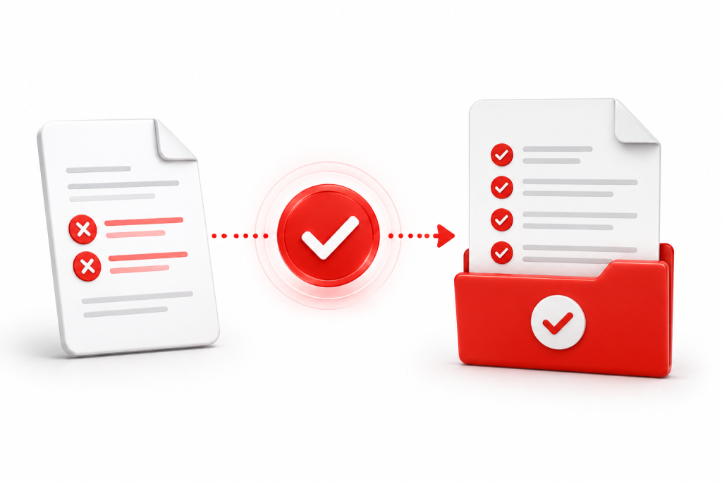 Issues resolved before delivery rather than reported after
